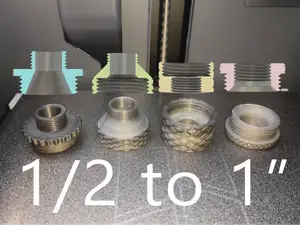 1/2 to 1 inch pipe thread adapters and couplers