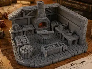 Medieval Blacksmith Forge – RPG Miniature Terrain