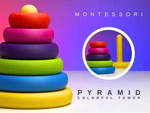 MONTESSORI PYRAMID TOWER - COLORFUL LEARNING TOY