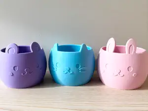 Succulent plant pot/Cute Kitty plant pot(Q_Craft)