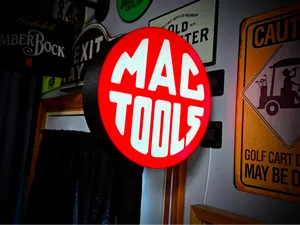 MAC TOOLS ~ 2-Sided Gas Station Lightbox Sign