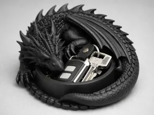 Dragon Treasure Bowl – Sleeping Dragon Key Holder