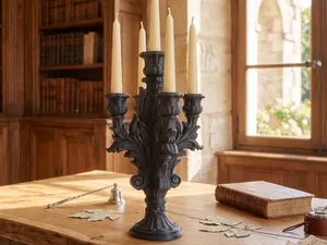 Baroque Gothic 5-Candle Candelabra