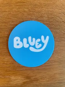 Bluey Logo Coaster / Kids Birthday / Gift Idea
