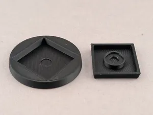 Conversion base 25x25mm to round 40mm