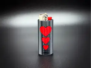 Bic Lighter Case Heart Edition Valentines Day