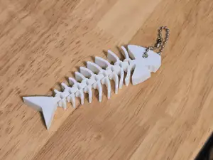 Fish Bone Flexi Keychain