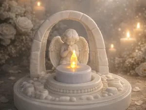 Praying Cherub Tealight Holder.