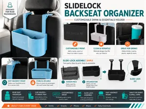 SlideLock Backseat Organizer Drink Holder Basecamp