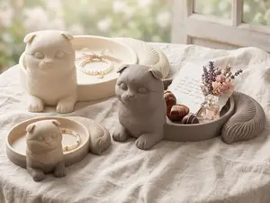 Scottish Fold Cat Tray Organizer