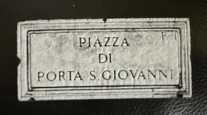 Rome, road plate of Posta San Giovanni