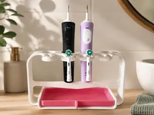 Self-Draining Electric Toothbrush Organiser