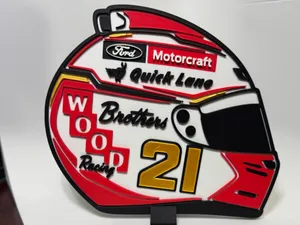 Wood Brothers Racing Helmet NASCAR Motorcraft