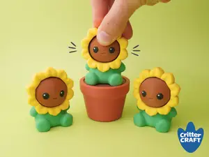 Baby Sunflower Clicker Fidget Toy & Keychain