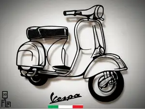 Vespa Piaggio Silhouette wall art