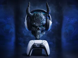 PS5 Controller & Headset Stand – Cyber Skull 