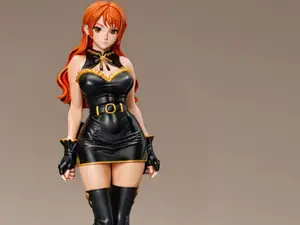 Nami from One Piece with a sexy dress