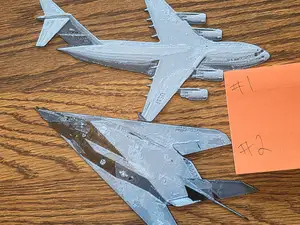 C-17 and F-117 Bookmark Set of 2  Black/white