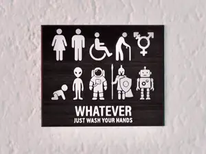 Funny Bathroom & Toilet Sign AMS 