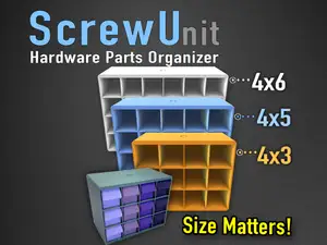 Screw Unit Hardware Organizer Storage - 3 sizes