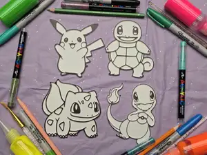 Pokemon Starter Coloring Pika Bulba Char Squirtle