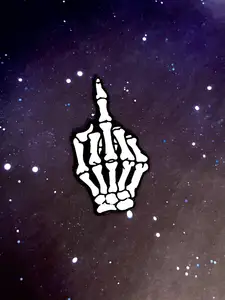 Skeleton Middle Finger Keychain