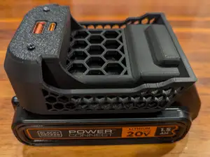 USB Adapter Mount for Black + Decker 20V Batteries