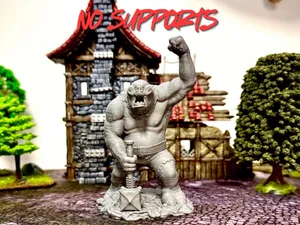 Cave Troll - NO SUPPORTS - LOTR / DND miniature