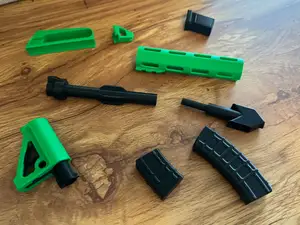 Militech AR Mod Accessories for Pocket Rifle Toy