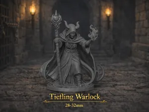 Tiefling Warlock - DND miniature