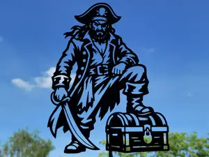 Pirate Captain Treasure Chest 2D Wall Art
