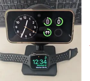 Magsafe iPhone and Apple Watch Stand, angled 30°