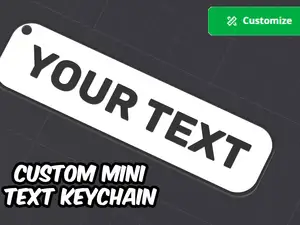 Custom Mini Text Keychain [OpenSCAD]
