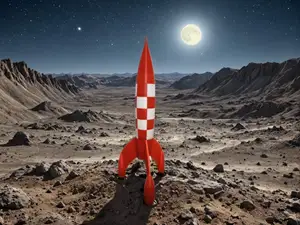 Tintin rocket 51 cm