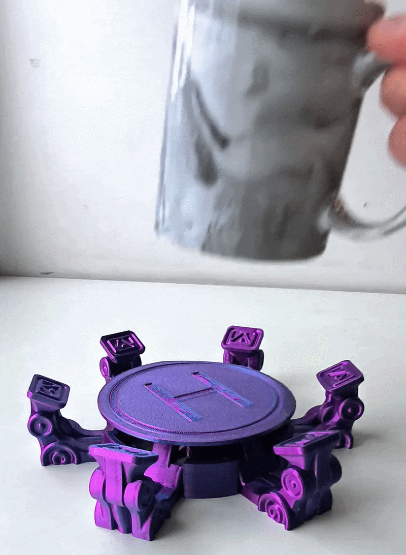 Articulated Sci-Fi Coaster – Mechanical Fidget