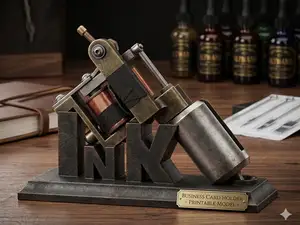 Tattoo Machine Business Card Holder