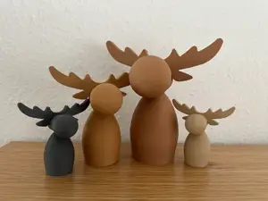 niedliche Elch Familie Moose Family