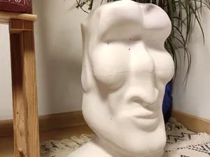 Moai Sigma Face – 18 Part Mold Plaster Concrete