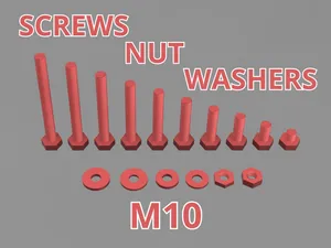 M10 Screw Set / NUT / WASHER M10 x 10-100mm