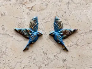Ornement décoratif, style baroque, oiseaux