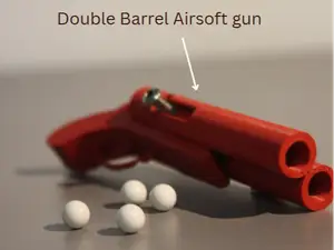 Double barrel airsoft gun
