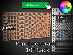 Customizable vent & blank panels for 10 Inch Rack