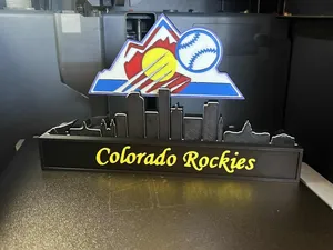 MLB Colorado Rockies with skyline Display