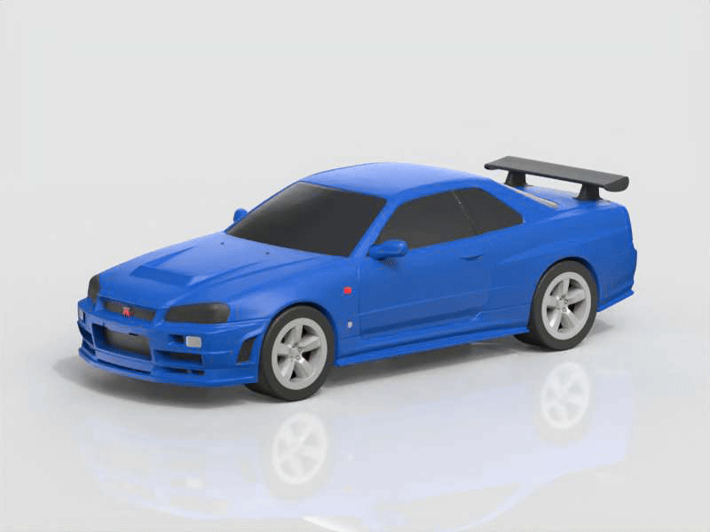 【Nissan】尼桑 日产 Skyline GT-R R34 跑车 赛车 组装/轮胎可动