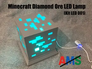 Minecraft Diamond Ore LED Lamp (Kit LED 001)