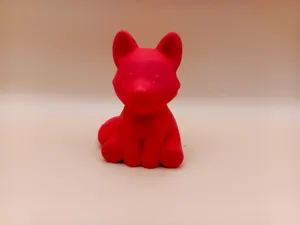 Smooth Chibi Fox Sculpture