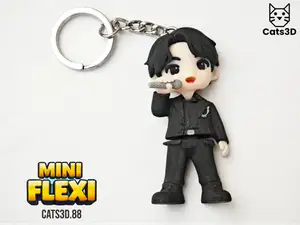 Mini Flexi K-Pop (BTS) Singer Keychain