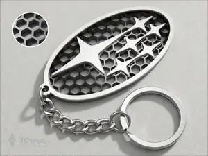 Subaru logo honeycomb keychain