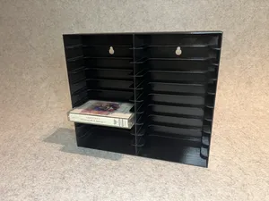 Wall stand for 20 cassette music tapes