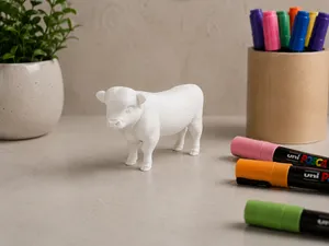 Highland Cow Calf – 3D Coloring Model